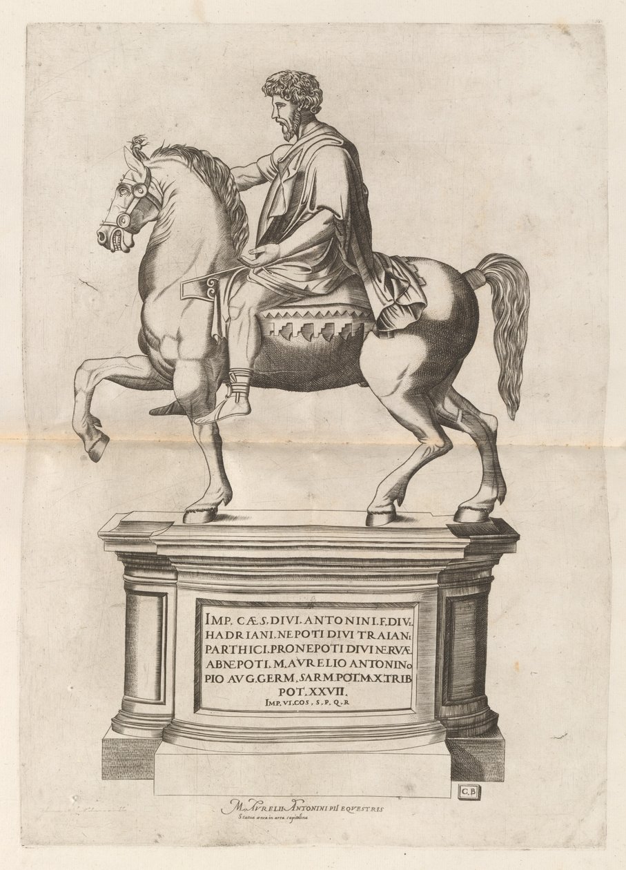 Marcus Aurelius lovas szobra alkotó: Monogrammist CB after Nicolaus Beatrizet