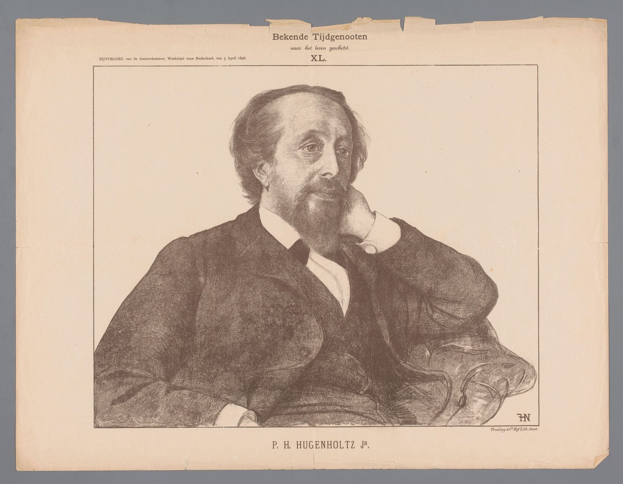 „P.H. Hugenholtz jr. alkotó: Monogrammist HN