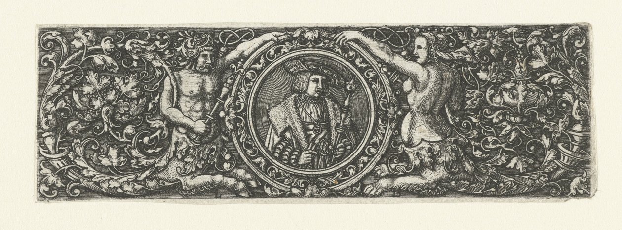 Fríz I. Maximilian portréjával medalionban alkotó: Monogrammist LB (Nederlanden)
