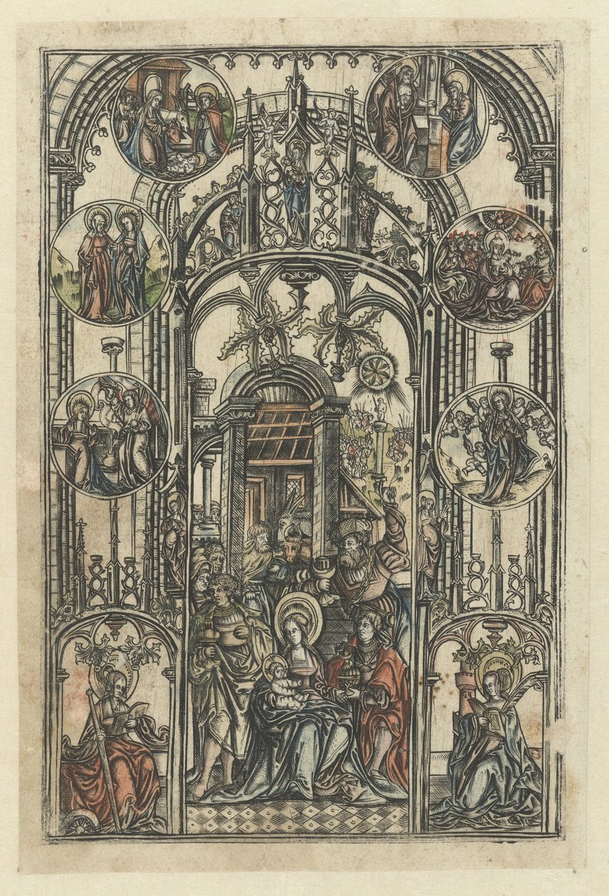 A királyok imádása alkotó: Monogrammist S