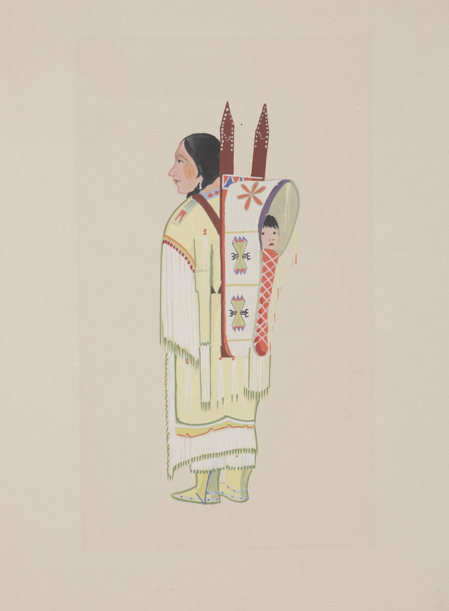 Kiowa Squaw, 1934 körül (akvarell) alkotó: Monroe Tsatoke