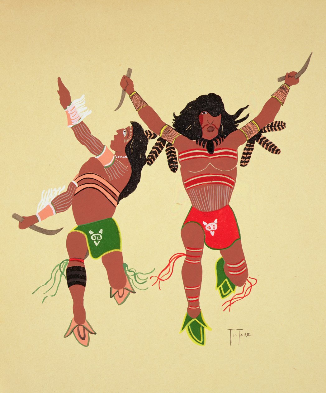Kiowa Warriors (stencilnyomat) alkotó: Monroe Tsatoke