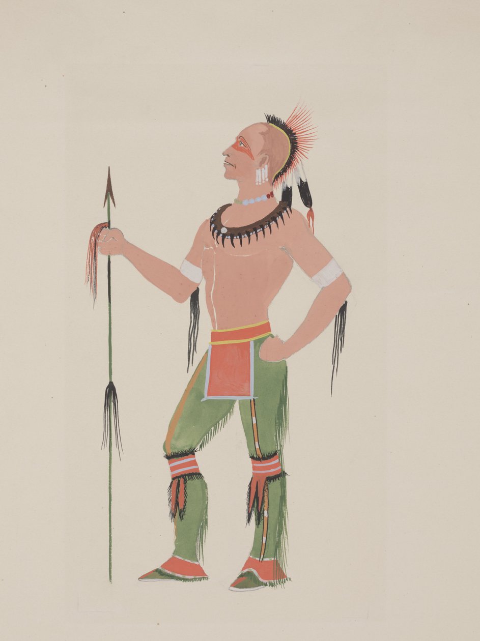Osage, 1934 körül (akvarell) alkotó: Monroe Tsatoke