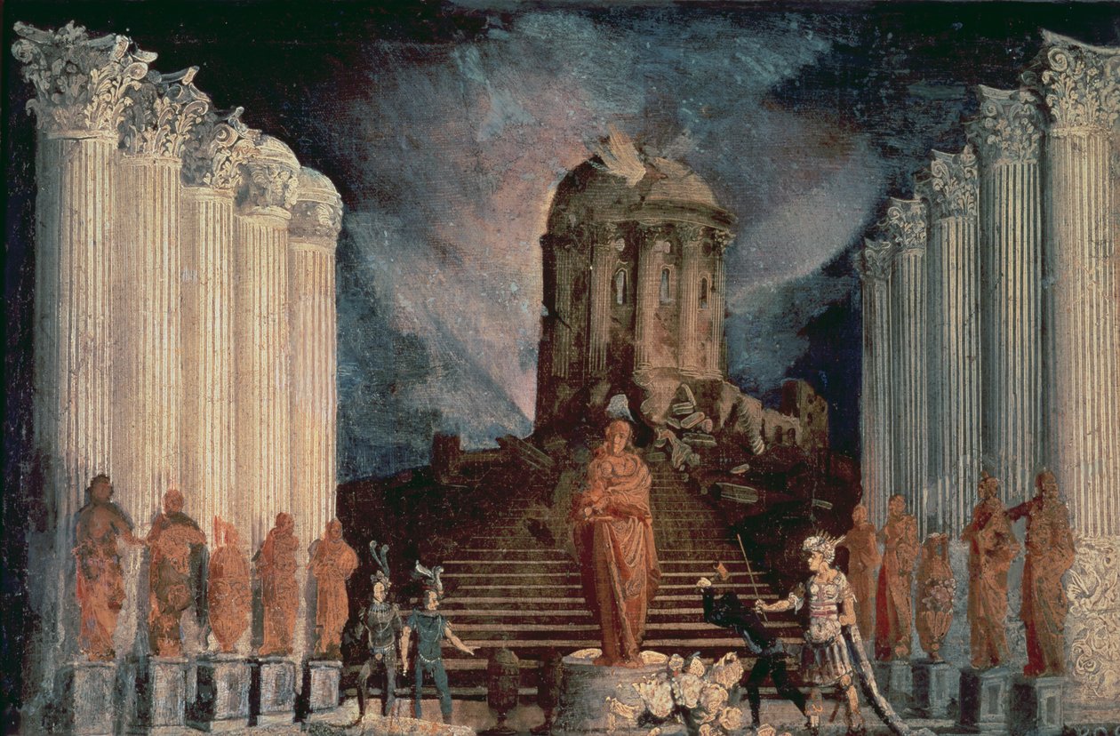 Titus lerombolta a jeruzsálemi templomot alkotó: Monsu Desiderio