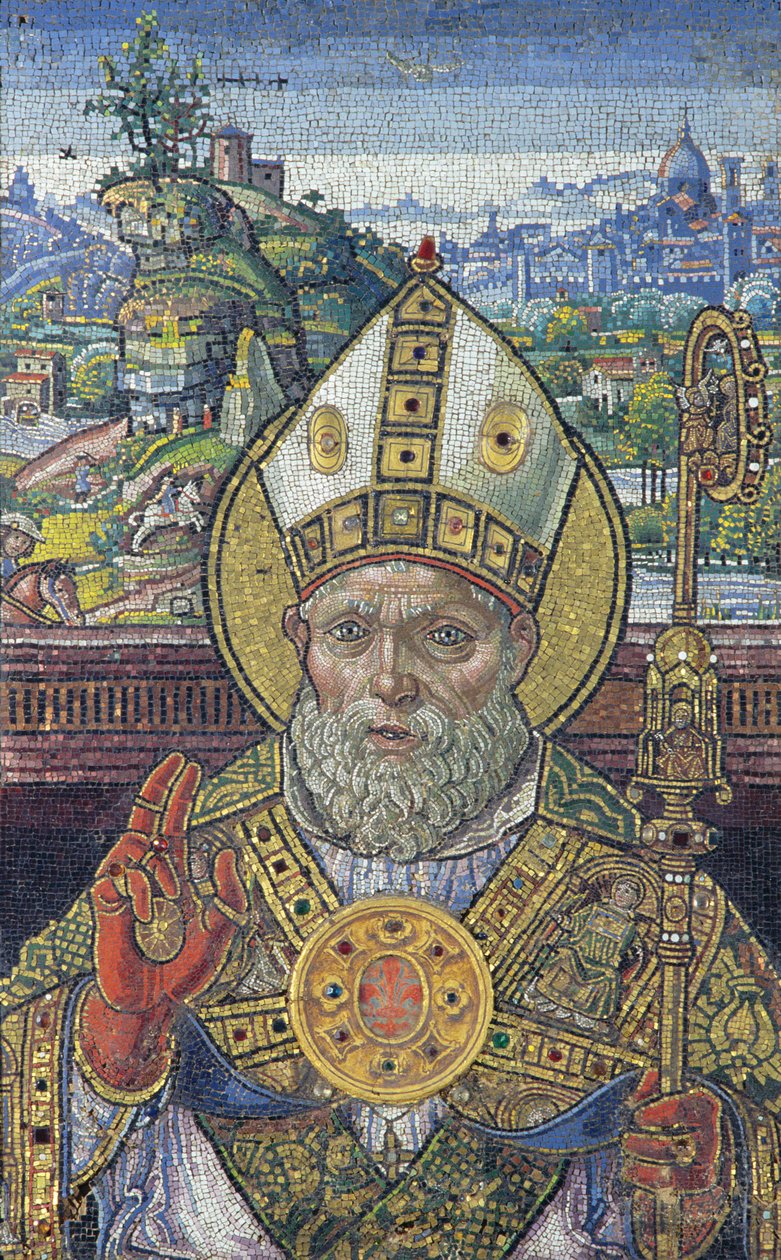 Szent Zenobius feje, 1505 (mozaik) alkotó: Monte di Giovanni del Fora