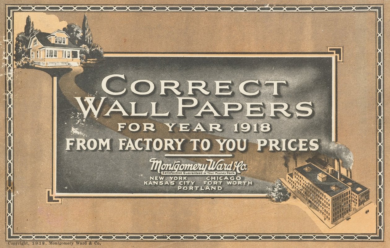 Helyes tapéták az 1918 -as évre alkotó: Montgomery Ward and Co.