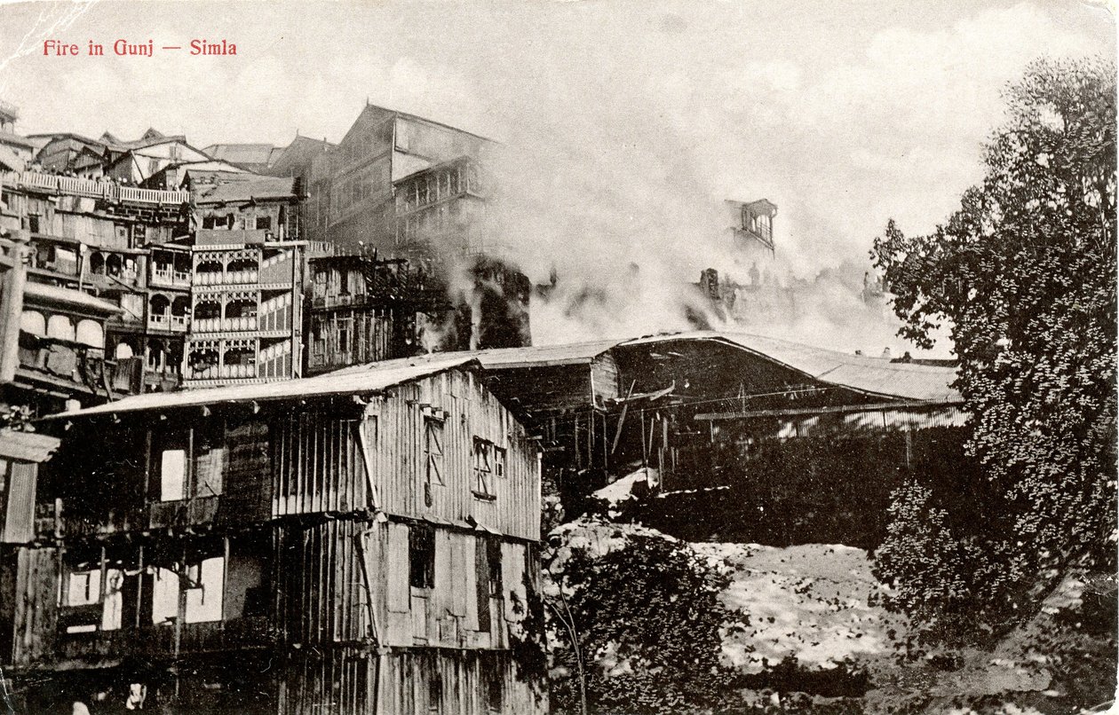 Tűz Gunjban - Simla, 1900-30 körül alkotó: Moorli Dhur and Sons