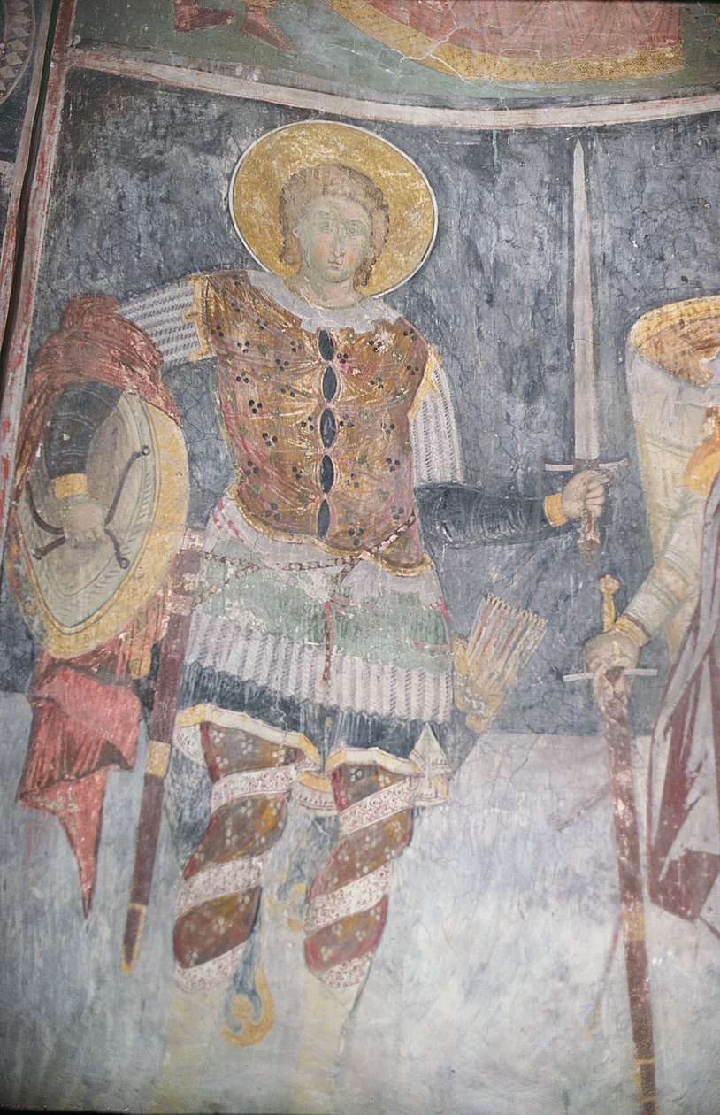 Szent Prokopiusz freskója a templomban, 1413-17 alkotó: Morava School