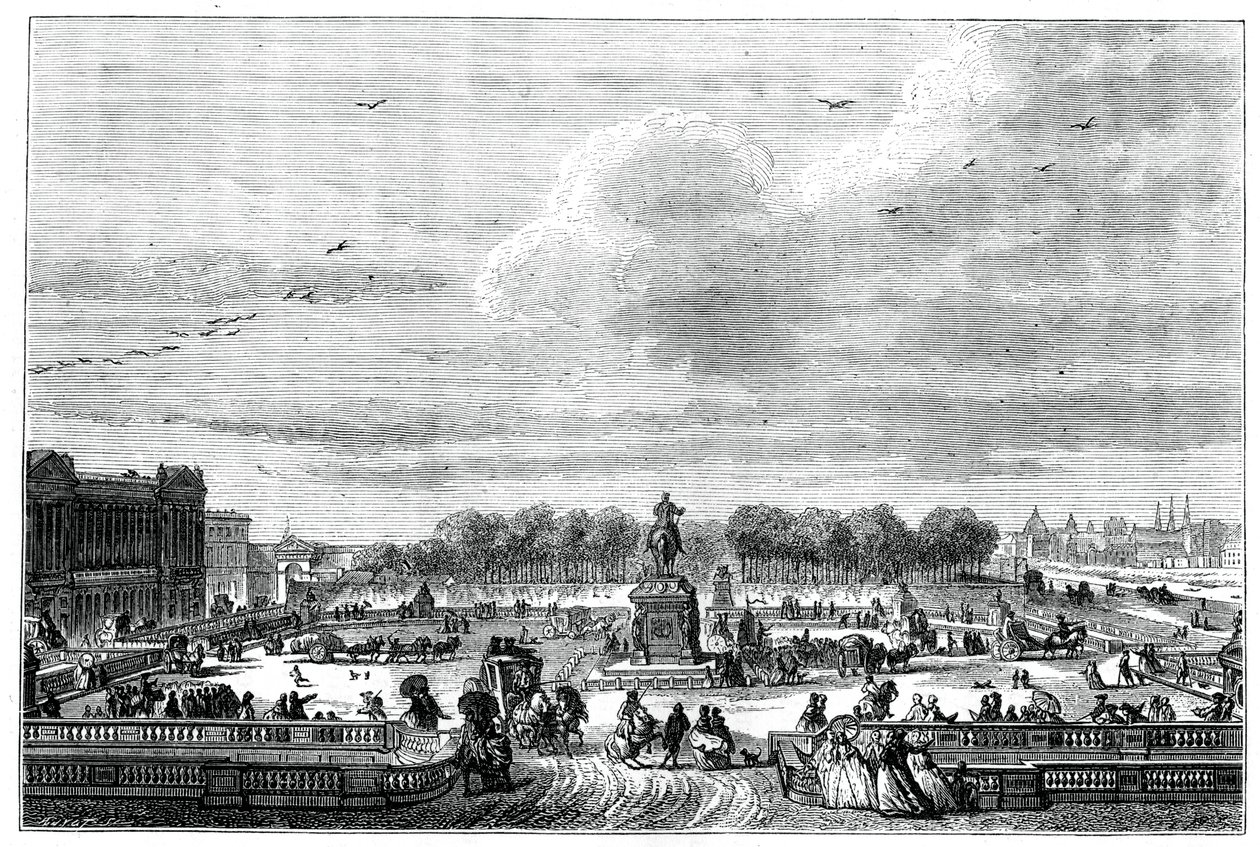 XV. Lajos király francia palotájának kertjei, 1763 1885. alkotó: Moreau
