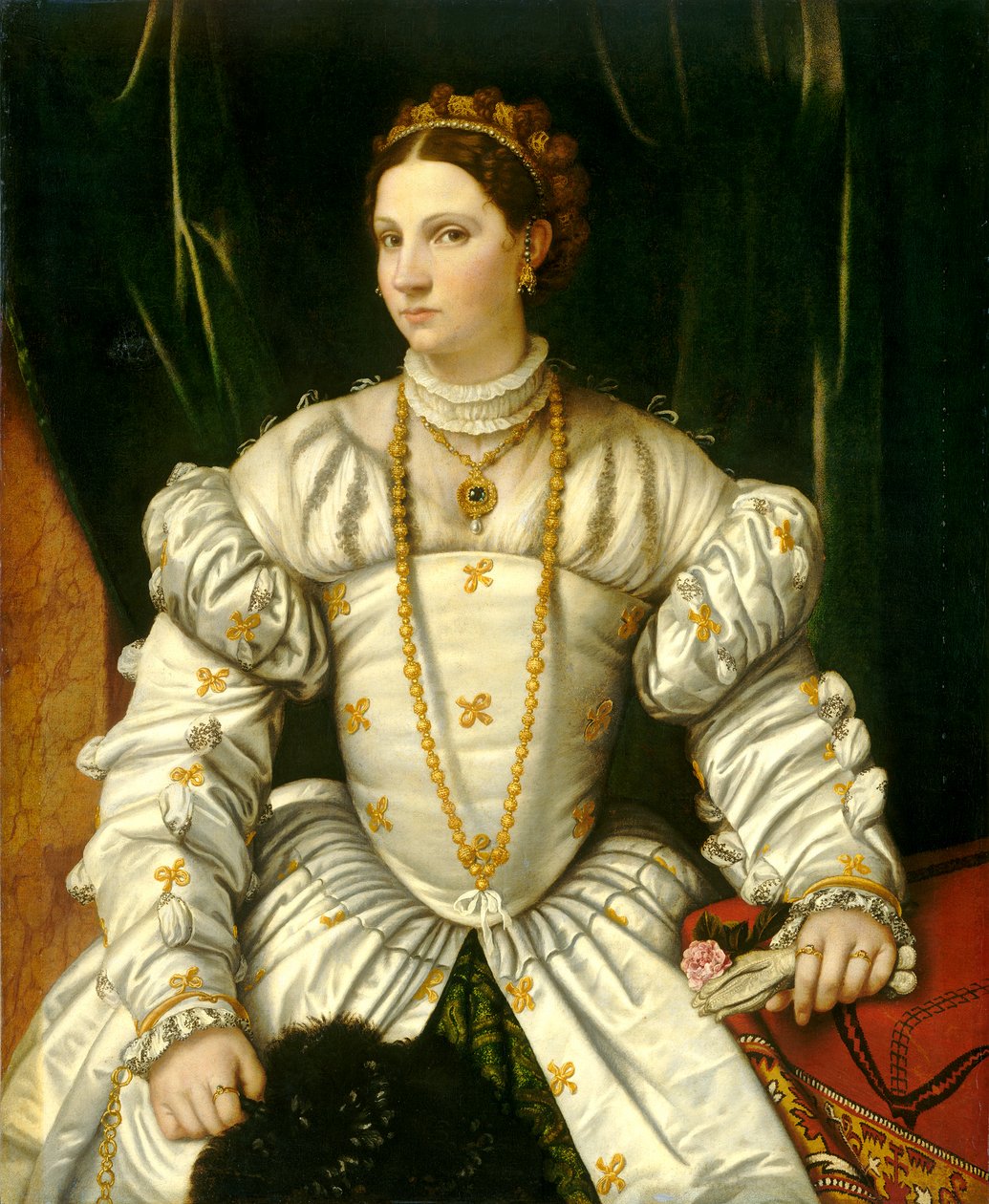 Fehér ruhás hölgy portréja, 1540 körül alkotó: Moretto da Brescia