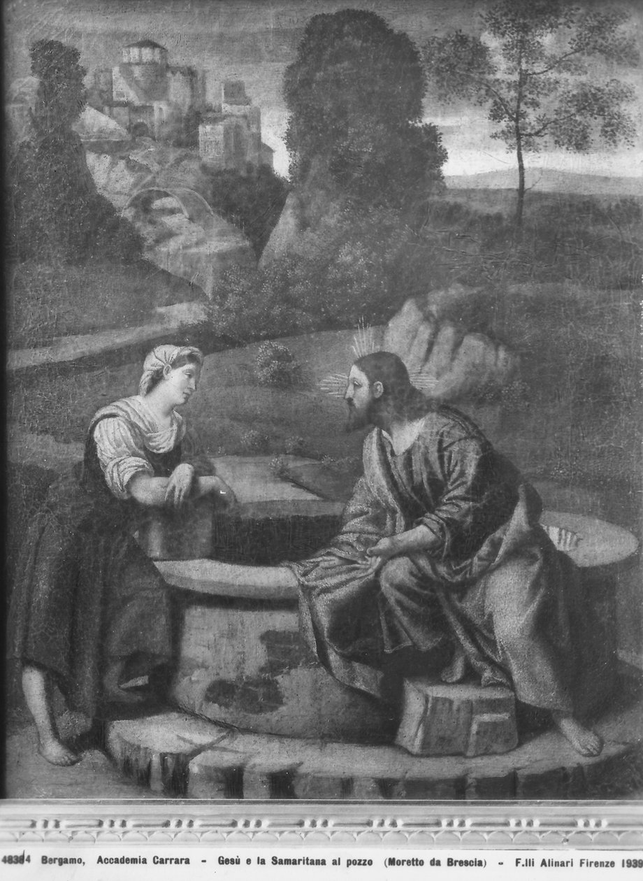Krisztus és a szamaritánus a kútnál alkotó: Moretto da Brescia