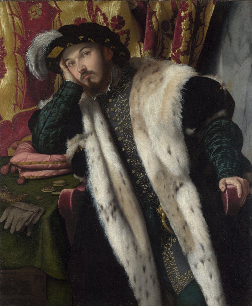 Egy fiatalember portréja, 1540 körül alkotó: Moretto da Brescia