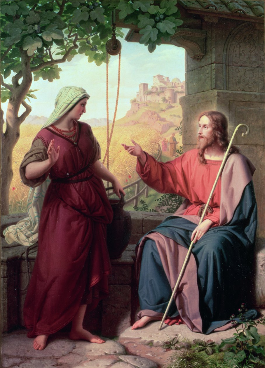 Krisztus és a szamáriai asszony a kútnál, 1854 alkotó: Moritz Daniel Oppenheim