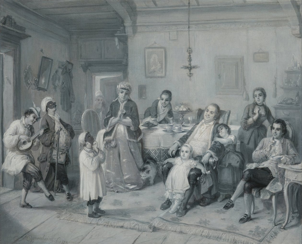 Purim (Eszter ünnepe) (The Purim Festival) alkotó: Moritz Daniel Oppenheim