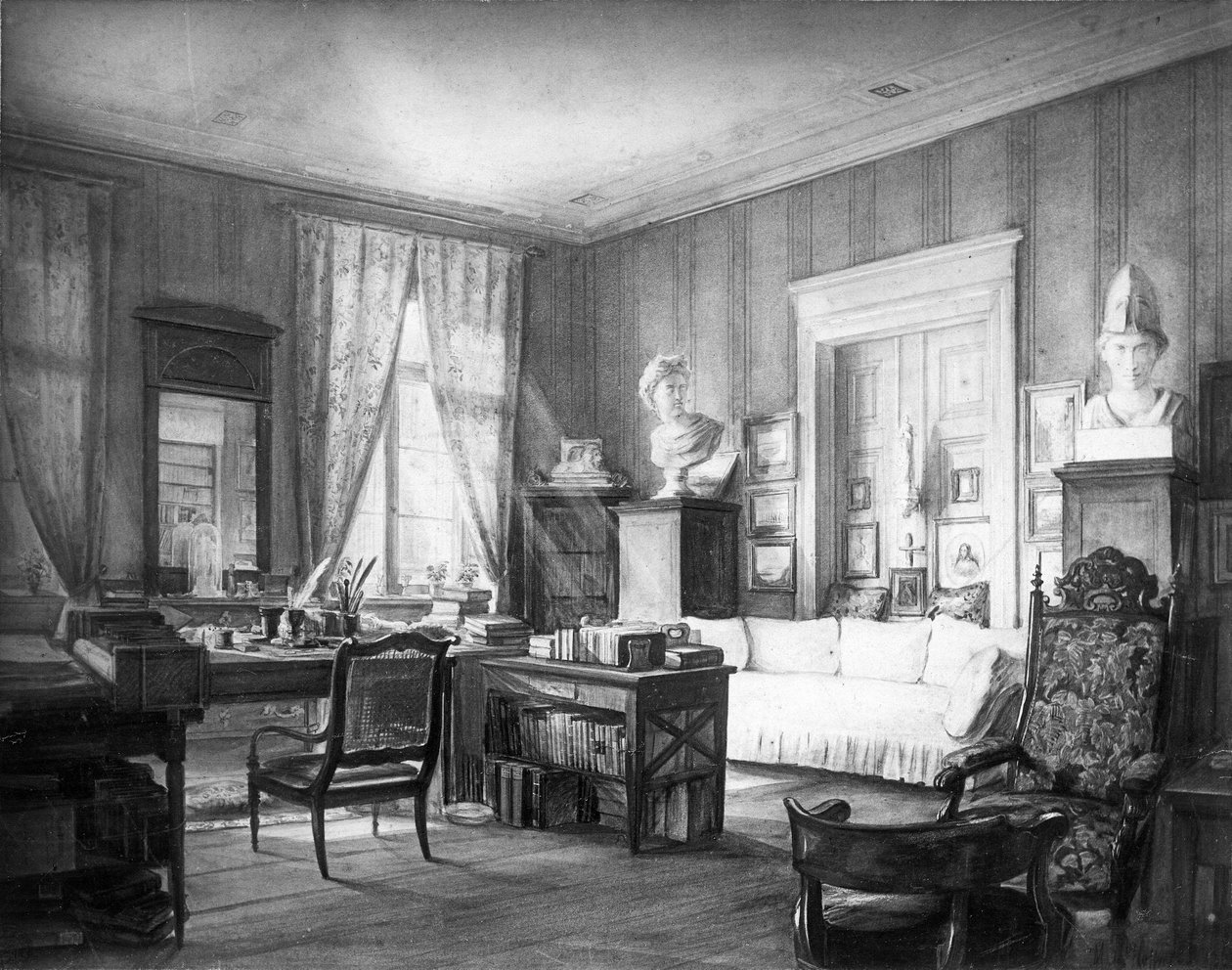 Wilhelm Grimm tanulmánya a berlini Linkstrasse 7. sz alkotó: Moritz Hoffmann
