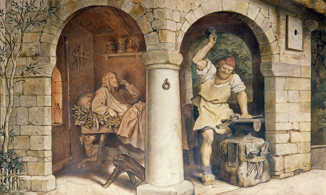 A ruhlai kovács, 1854 körül (részlet) (lásd még: 311146) alkotó: Moritz Ludwig von Schwind