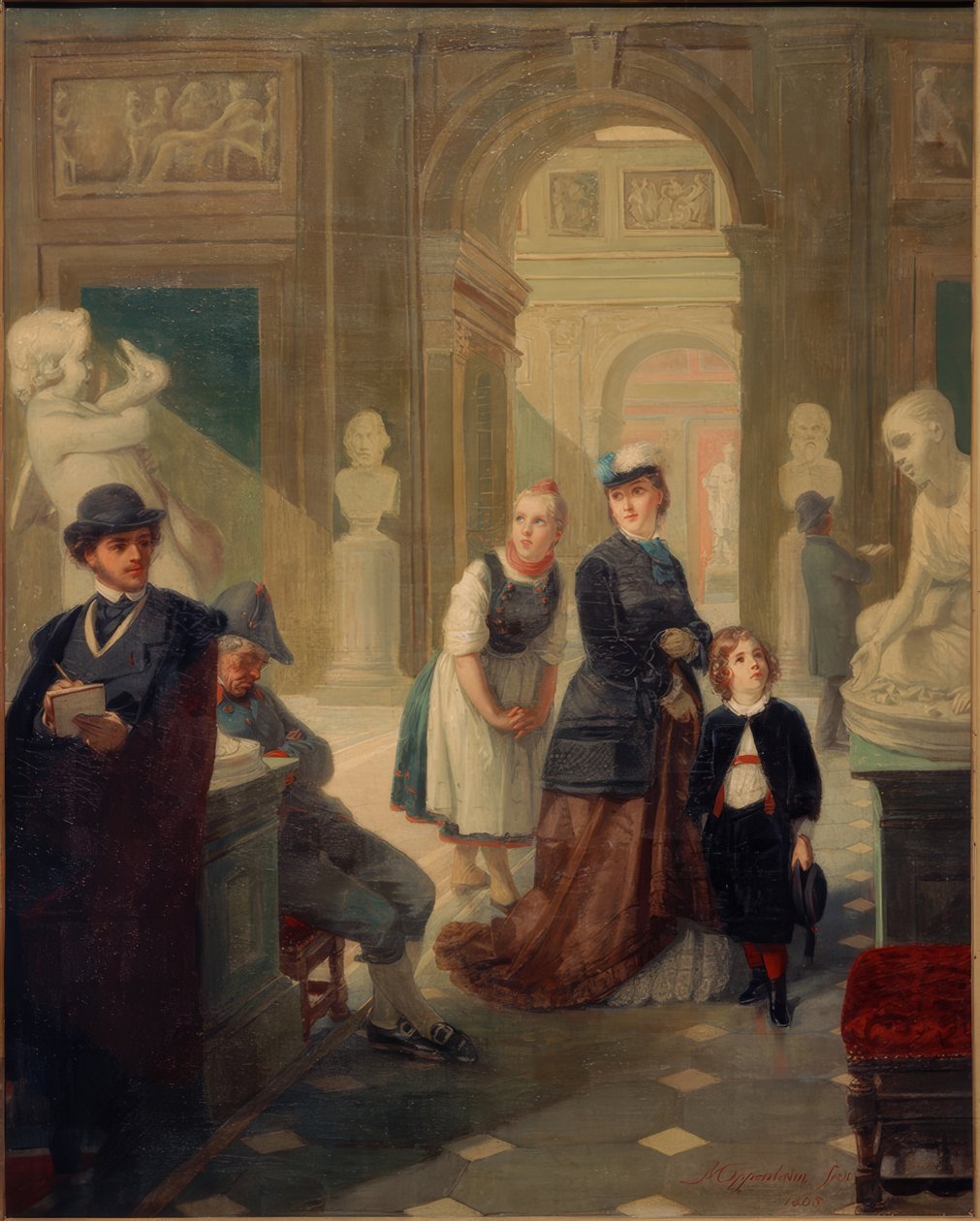 A múzeum látogatói alkotó: Moritz Daniel Oppenheim