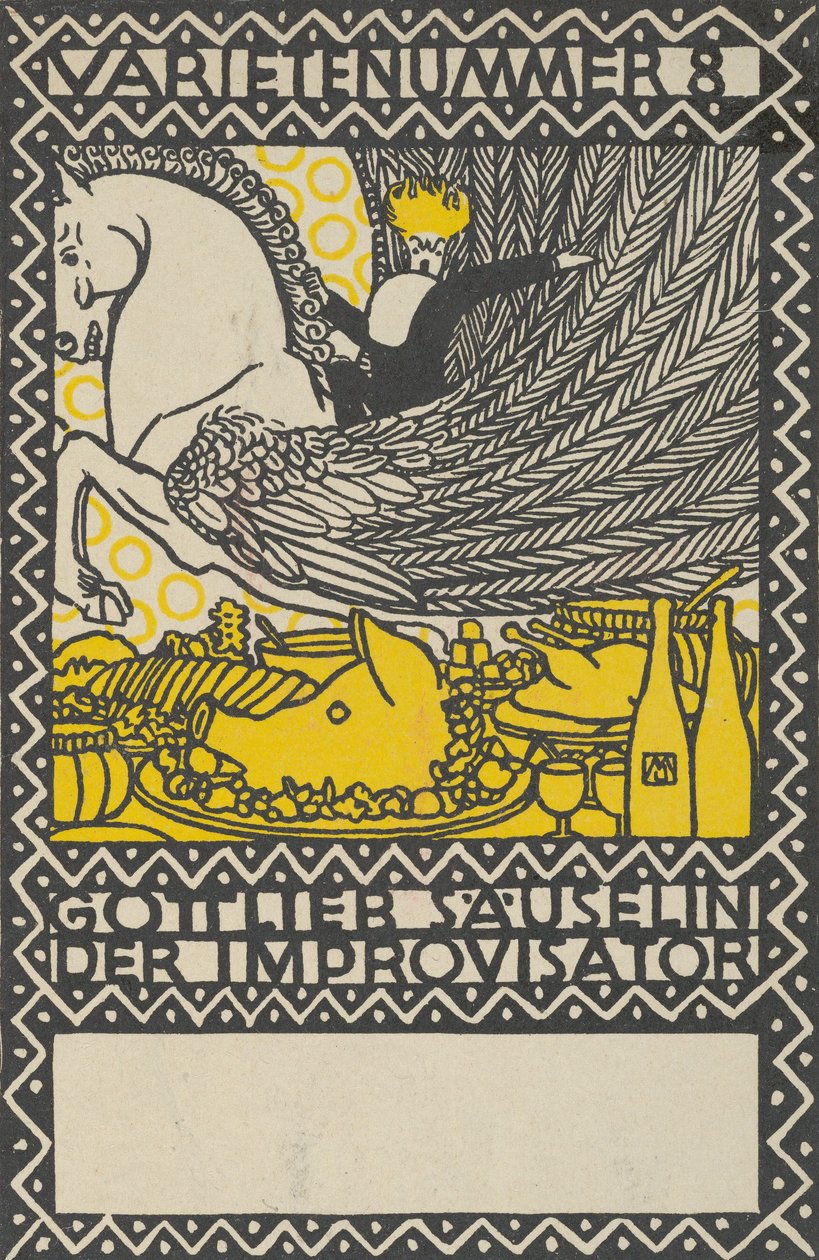 8. felvonás: Gottlieb Säuselin, a rögtönzött 8. fajta: Gottlieb Säuselin, az improvizáló..., 1907. alkotó: Moritz Jung