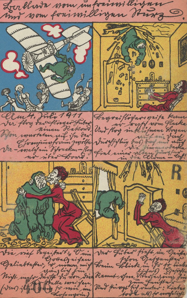 Ballada az önkéntelen és önként vállalt bukásról, 1911. alkotó: Moritz Jung