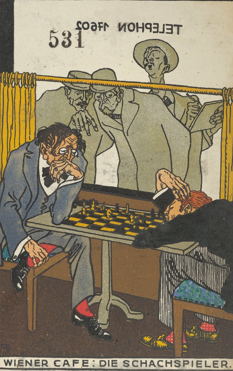 Bécsi kávézó: A sakkozók Wiener Café: A sakkozók, 1911. alkotó: Moritz Jung