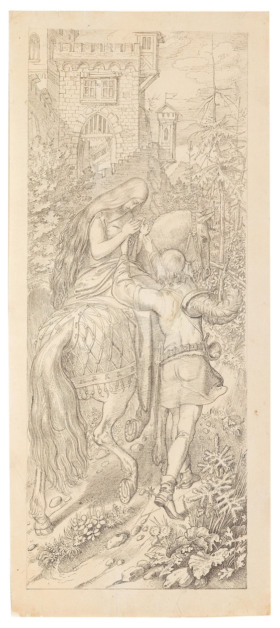 Jelenet A hét holló és hűséges nővérük című meséből, 1830-1831. alkotó: Moritz Ludwig von Schwind