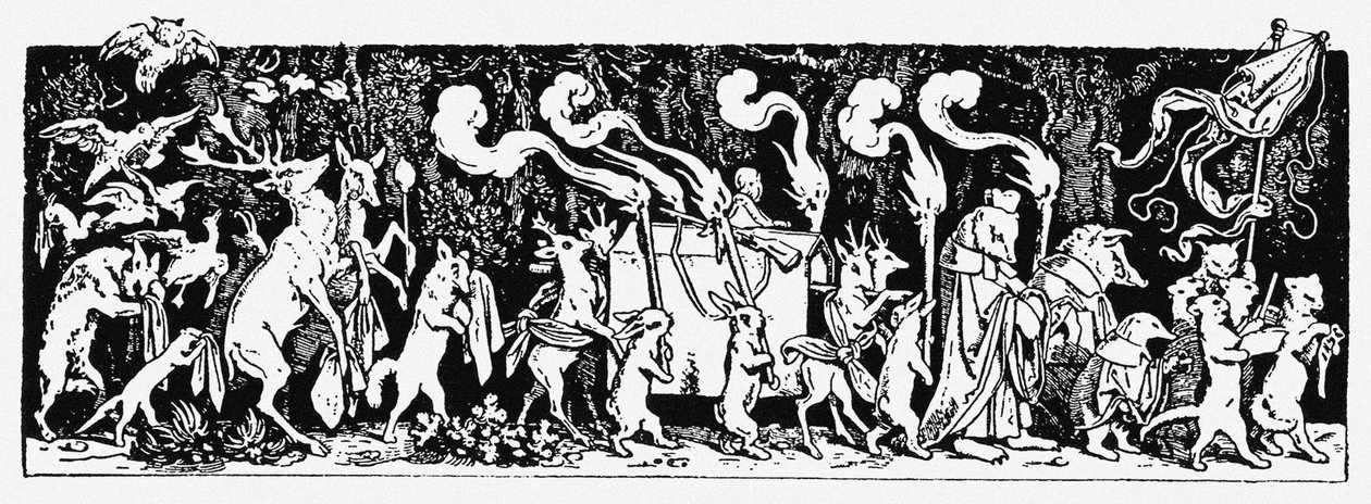 A Vadász temetési menete Feladó: München Bilderbogen 44. sz alkotó: Moritz Ludwig von Schwind
