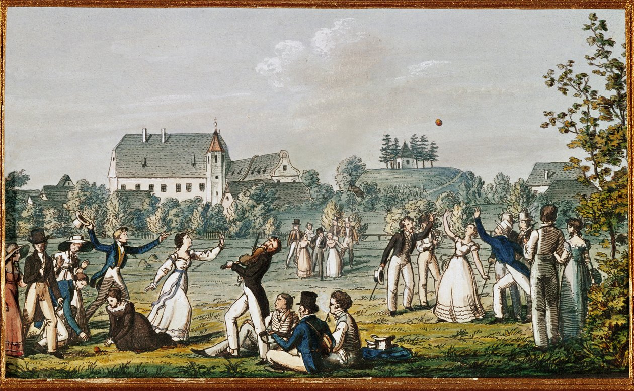 Labdajáték Atzenbruggban ... (metszet) alkotó: Moritz Ludwig von Schwind