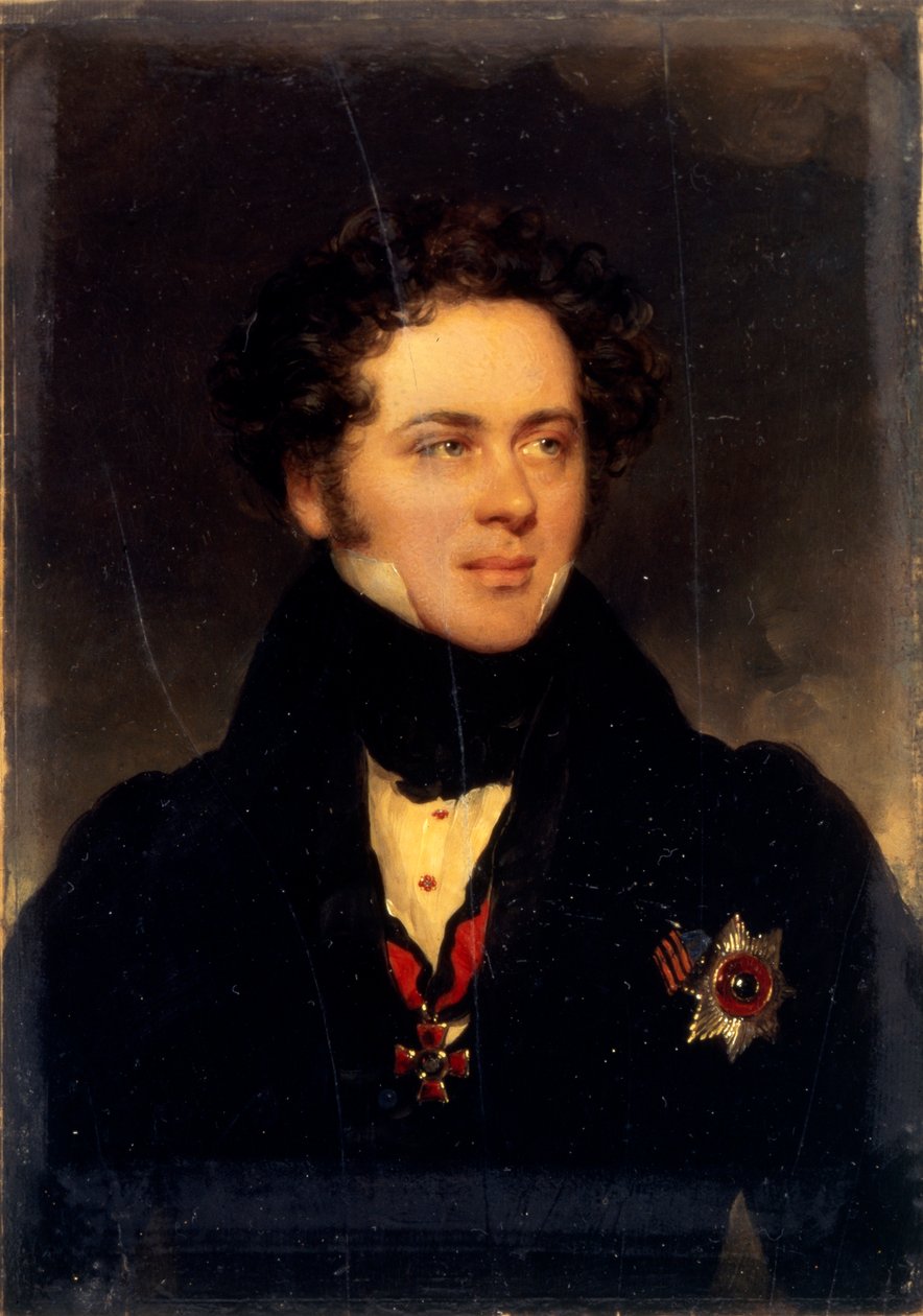 Alekszej Alekszejevics Perovszkij gróf portréja 1787-1837, Antony Pogorelsky író, 1827 alkotó: Moritz Michael Daffinger
