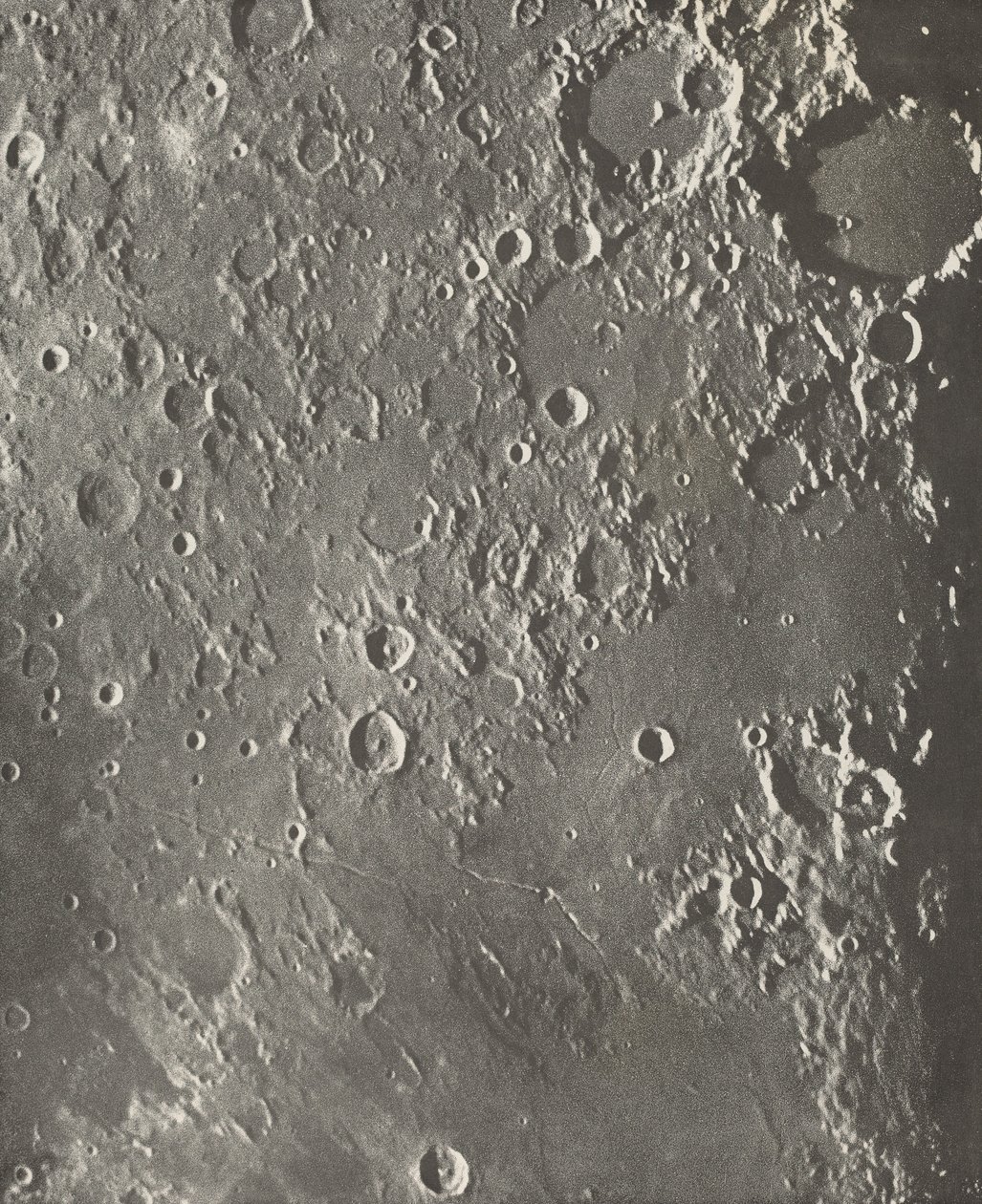 Photographie Lunaire Albategnius - Triesnecker - Manilius,1903 (fénykép) alkotó: Moritz & Puiseux Pierre Henri (1855-1928) Loewy