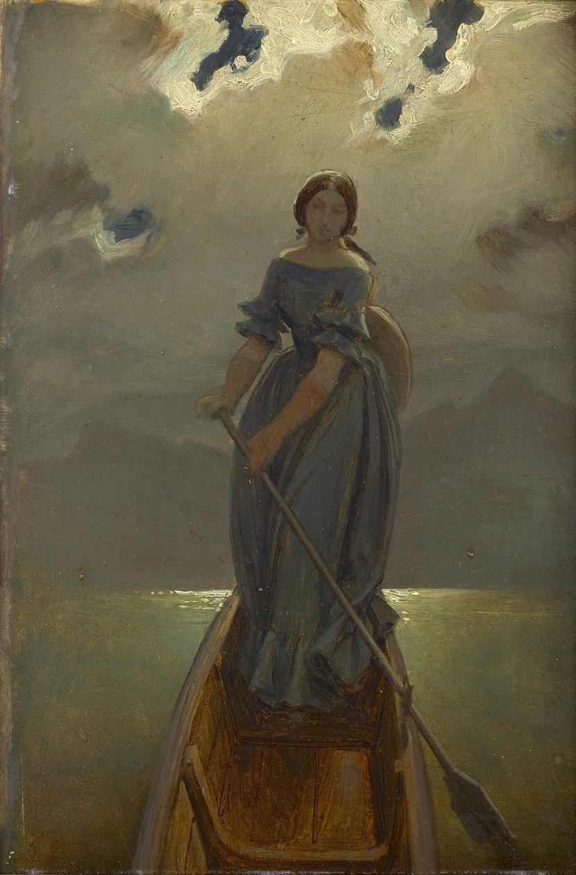 A kapitány (Marie Spaun bárónő, Gmundner See) alkotó: Moritz Ludwig von Schwind
