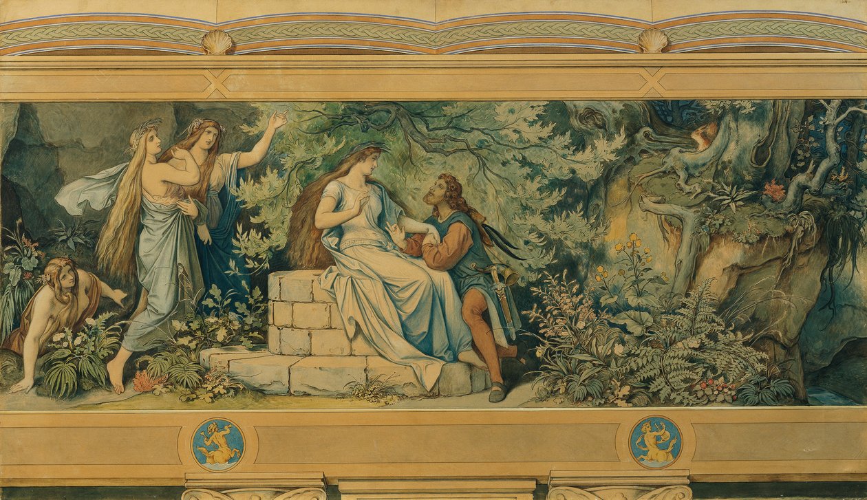 A gyönyörű Melusine: II.Az erdei szökőkútnál alkotó: Moritz Ludwig von Schwind