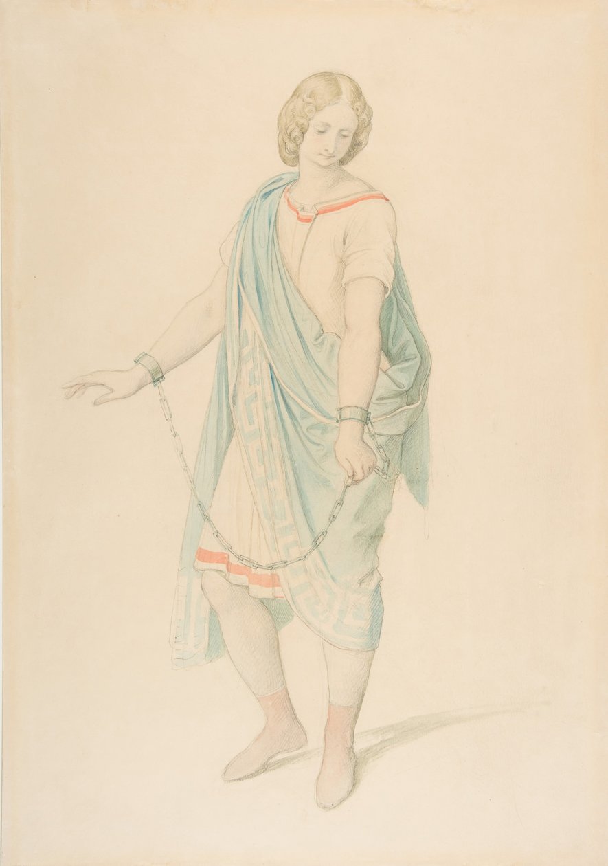 A szoprán Karoline Hetzenecker Sesto szerepében a La Clemenza di Titoban ..., kb. 1848. alkotó: Moritz Ludwig von Schwind