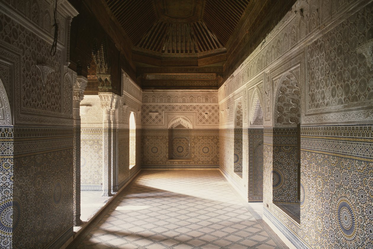 Thamiel glaoui Kasbah-jának belső képe alkotó: Moroccan School