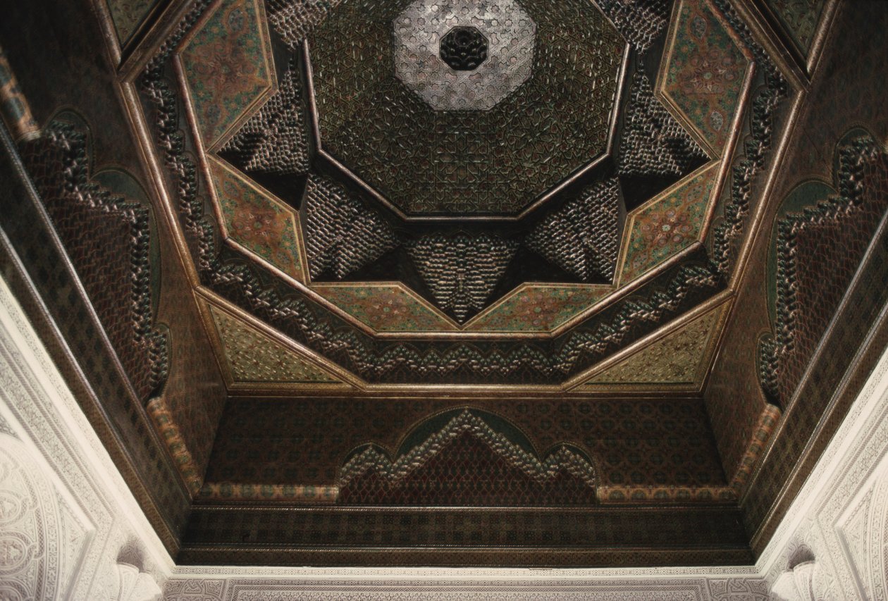 Thamiel glaoui Kasbah, mennyezeti részlet (kerámia) alkotó: Moroccan School