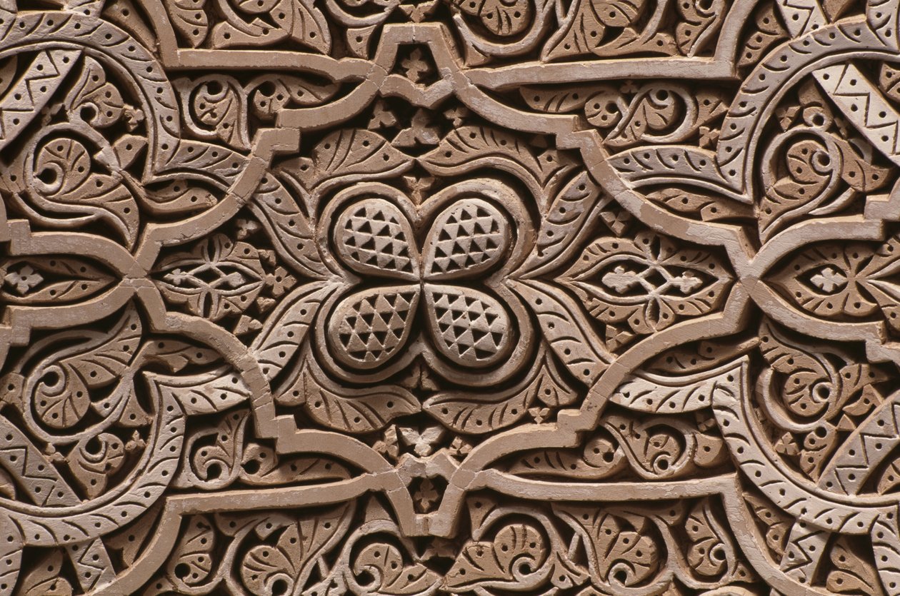 Thamiel glaoui kasbahja, stukkó, részlet (kerámia) alkotó: Moroccan School