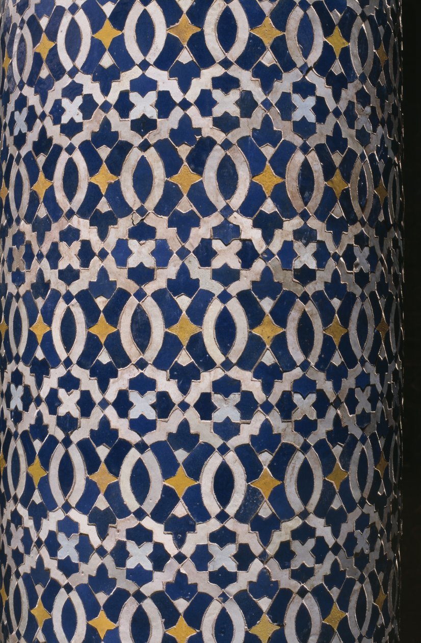 Thamiel glaoui kasbahja, zellij csempe, részlet (kerámia) alkotó: Moroccan School