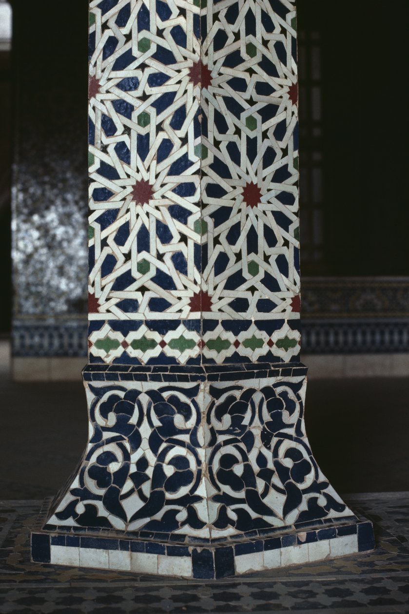 Thamiel glaoui kasbahja, zellij csempe, részlet (kerámia) alkotó: Moroccan School
