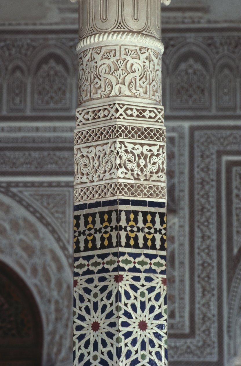 Thamiel glaoui kasbahja, zellij csempe, részlet (kerámia) alkotó: Moroccan School