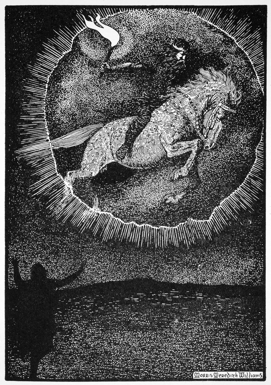 „A szürke lovon ülő ember látomása”, 1913. alkotó: Morris Meredith Williams