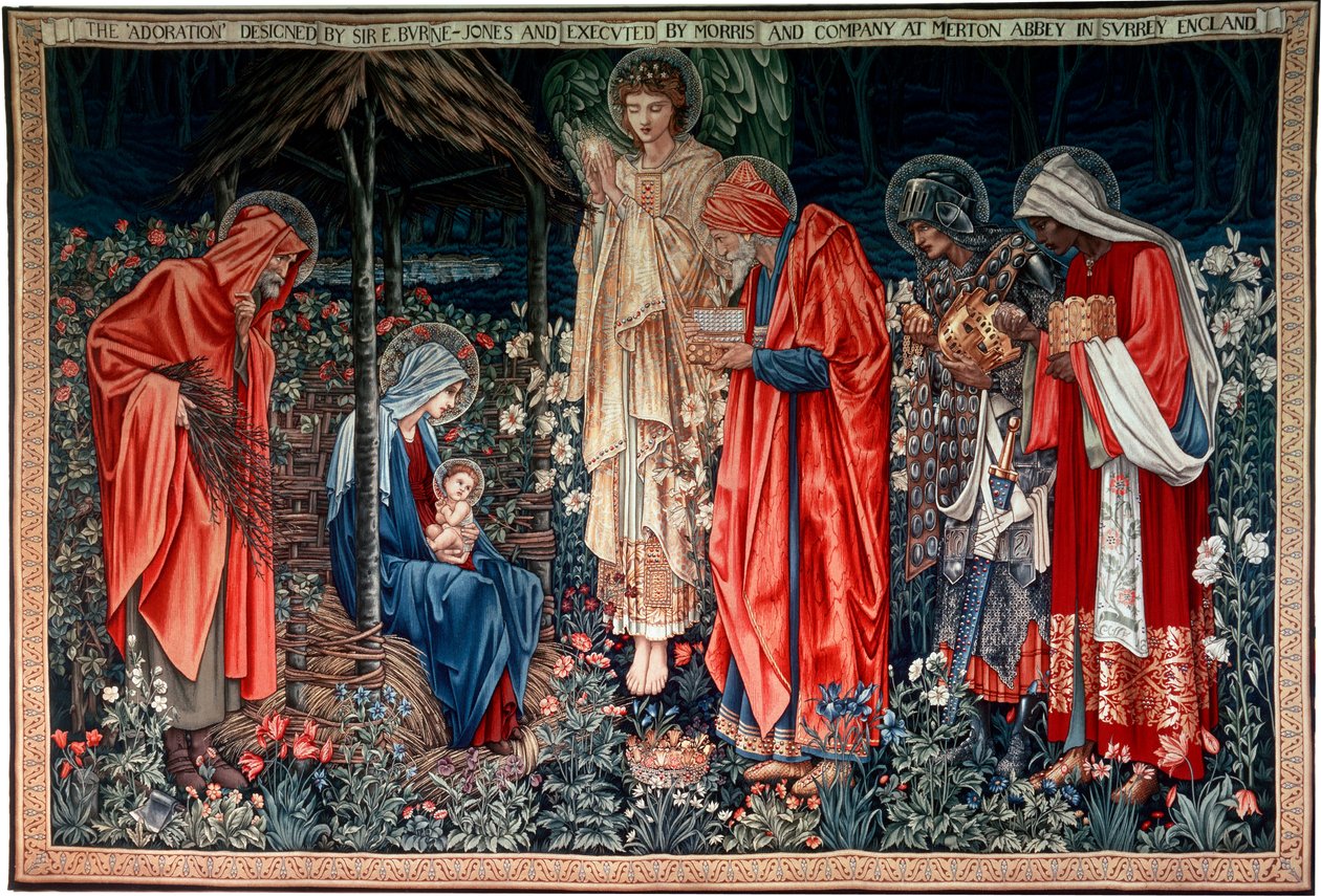 „A mágusok imádása”, kárpit, 1890 alkotó: Morris and Co