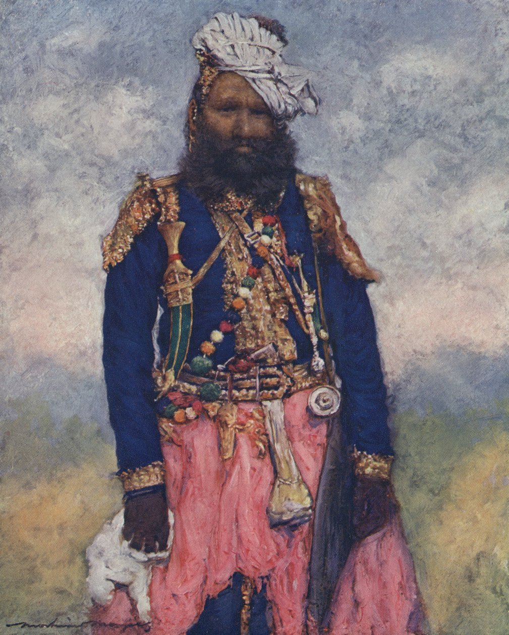 Indiai katona- 20. század eleje alkotó: Mortimer Ludington Menpes