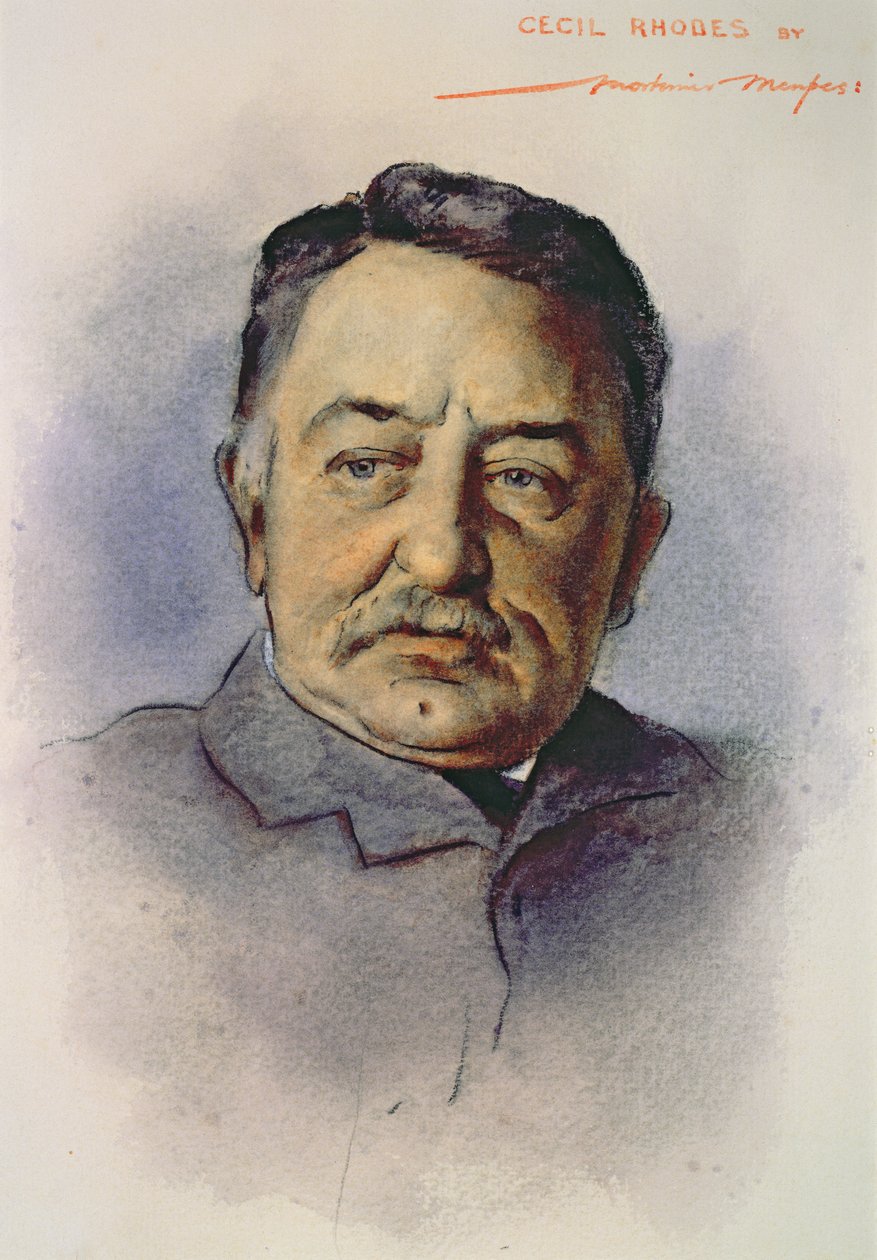 Cecil Rhodes (1853-1902) portréja (wc papíron) alkotó: Mortimer Ludington Menpes