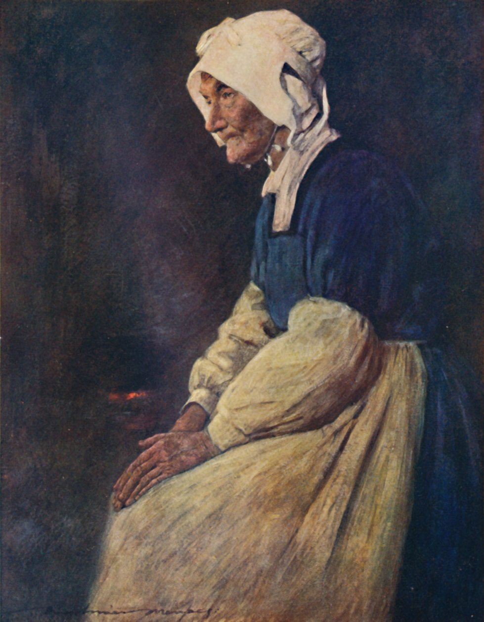 "Egy breton nő", 1903 alkotó: Mortimer L Menpes