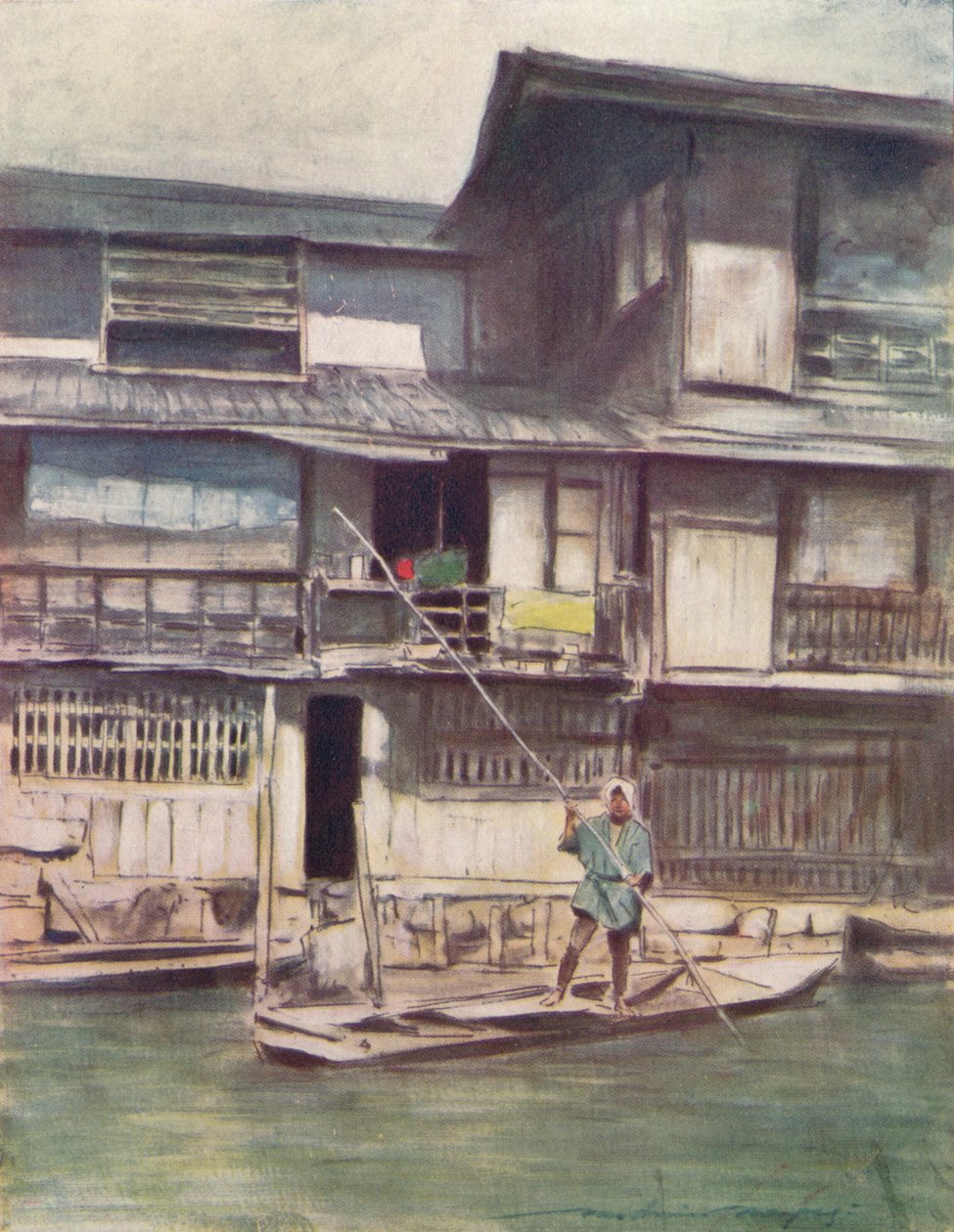 "Egy csatorna", 1901 alkotó: Mortimer L Menpes