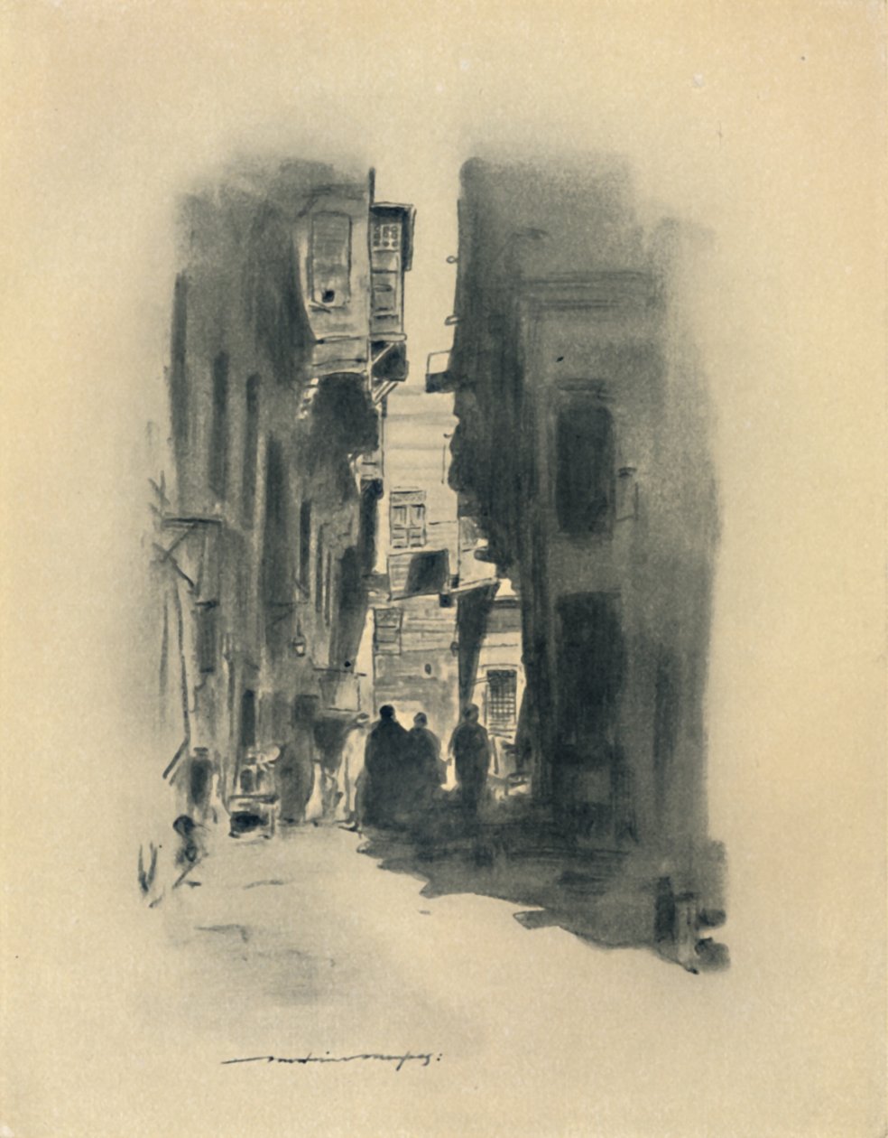Egy kairói utca, 1903 alkotó: Mortimer L Menpes