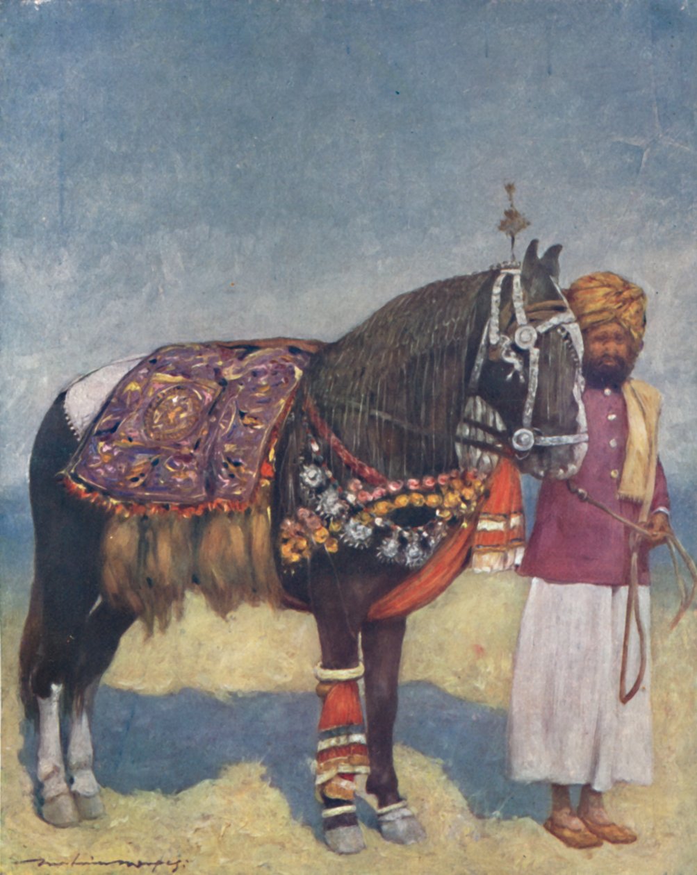 "Egy ló Jodhpurból", 1903 alkotó: Mortimer L Menpes