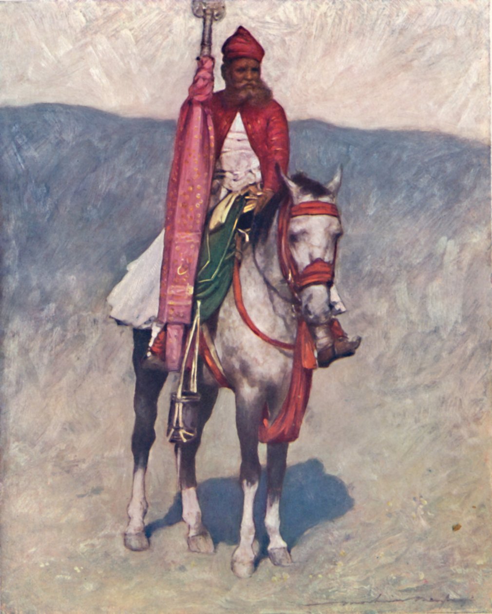 Egy dzsaipuri lovas, 1903 alkotó: Mortimer L Menpes