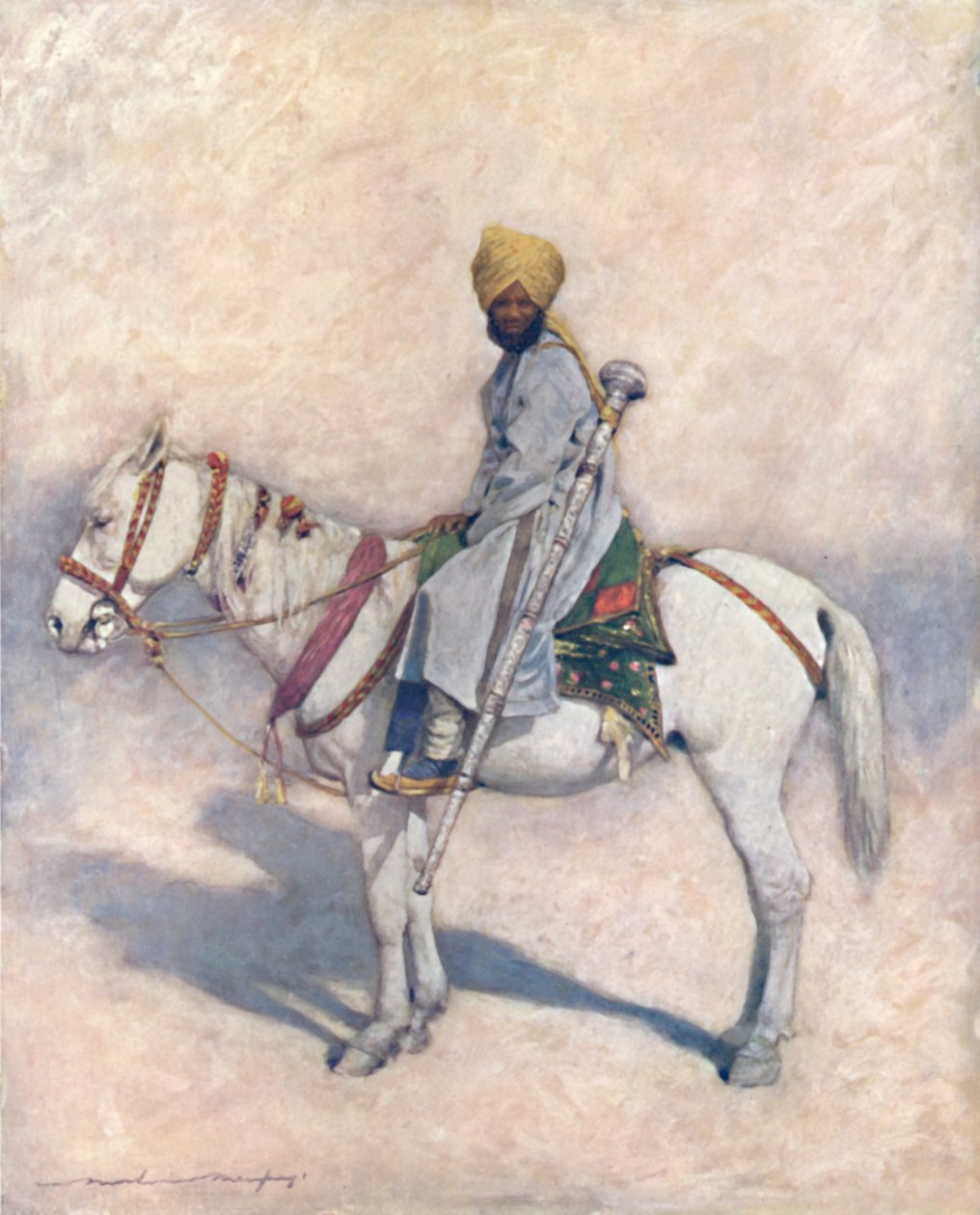 „Egy lovas buzogánytartó”, 1903 alkotó: Mortimer L Menpes