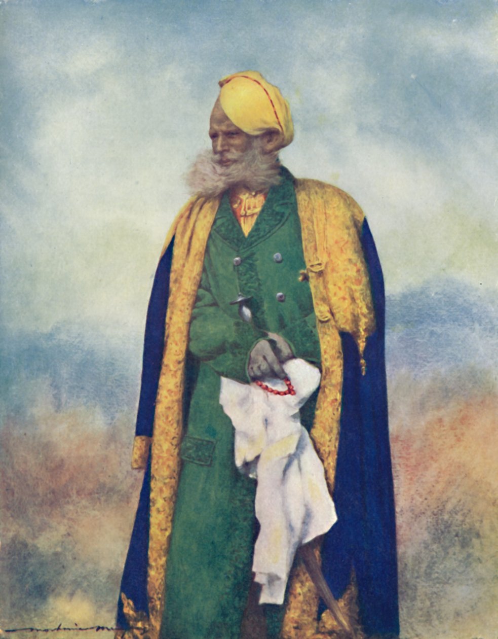 „A Rajgarh Rajput”, 1903 alkotó: Mortimer L Menpes
