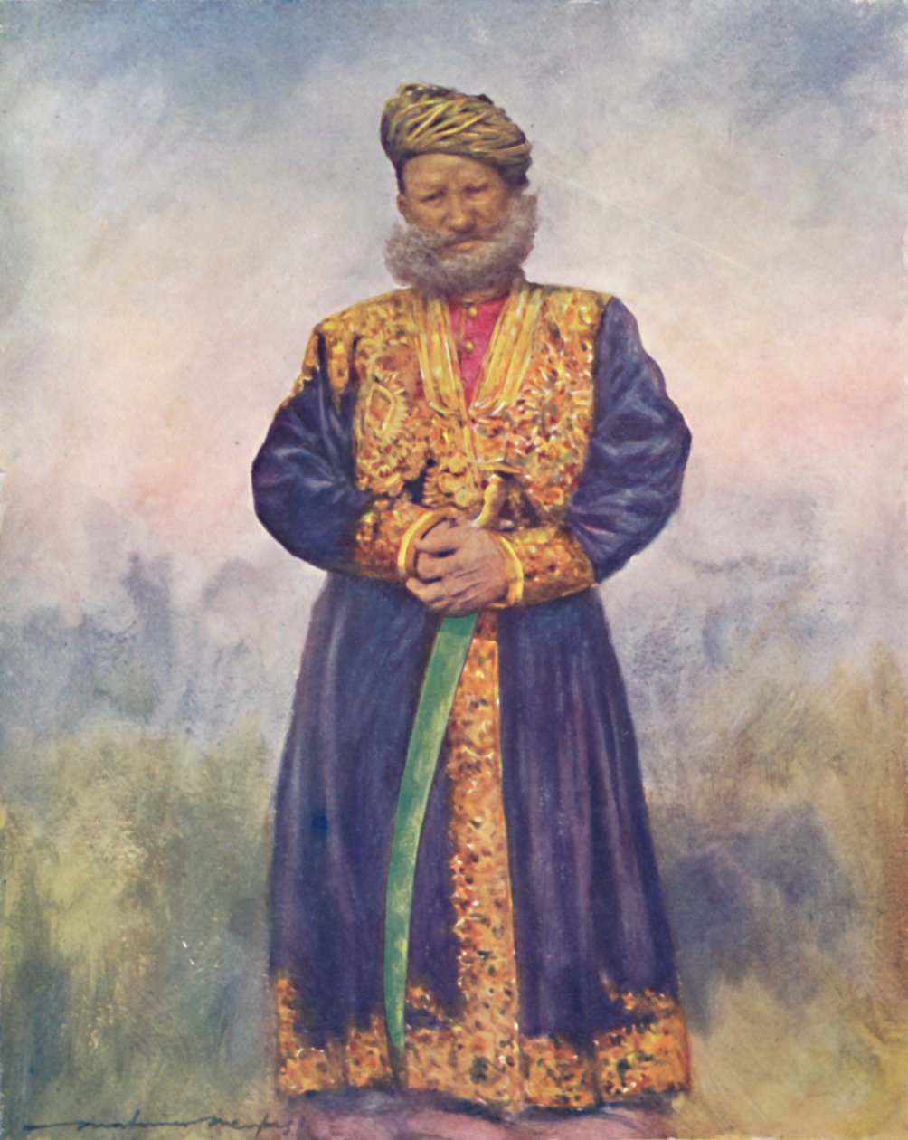 Rajgarh rádzsputja, 1903 alkotó: Mortimer L Menpes